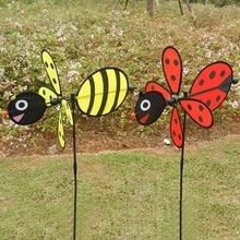 Желтая пчела/Божья коровка ветряная мельница Whirligig ветряная вертушка домашний дворовый садовый декор случайный цвет новейший
