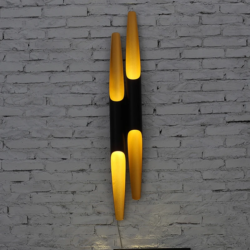 

Nordic Modern Simple Coltrane Bevel Aluminum Cylinder LED Wall Lights Circular Tube Wall lamp GU10*2 Home Lighting