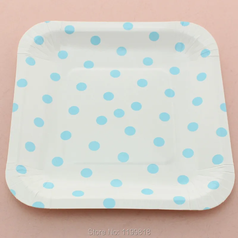 Free Shipping!!! 120pcs/lot Disposable Polka dot Paper Plates Wedding