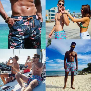 

Hot Men Boardshorts Beach Shorts Wear Trunks Pants Men's fashion quick-drying beach pants