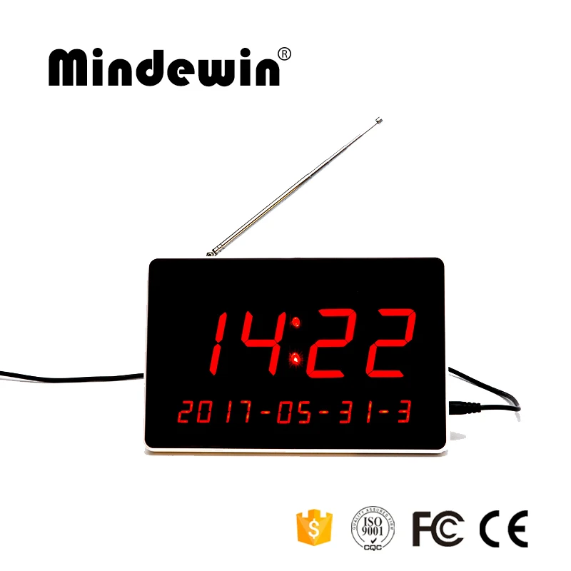 

New 2017 Mindewin LED Display Receiver Restaurant Guest Paging System Table Display Wireless Electronic Number Service Display