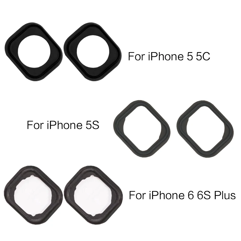 

50pcs Home Menu Button Holder Rubber Gasket Sticker Replacement For iPhone 5 5S 5C 6 6S Plus