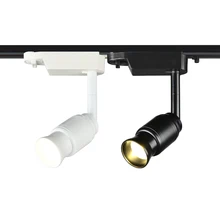 5 Вт/10 Вт Светодиодный светильник для потолка COB масштабирование изображения прожектор рельсовый трек лампа с фокусировкой ювелирный магазин черный/белый корпус