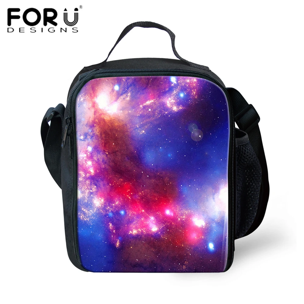 FORUDESIGNS 3D Galaxy Picnic Bag for Lunch Thermal Bags Universe Space Printing Insulation Box Kids Boys | Багаж и сумки