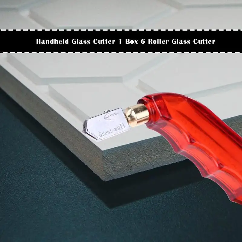 6 шт цвета пистолетная рукоятка смазанный стеклянный резак вольфрамовый Карбид витражный стеклорез ролик стеклорез резак