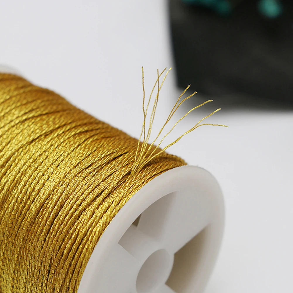 Вышивка крестиком игольчатая работа швейное ремесло DIY нить золотник блестящий металлик