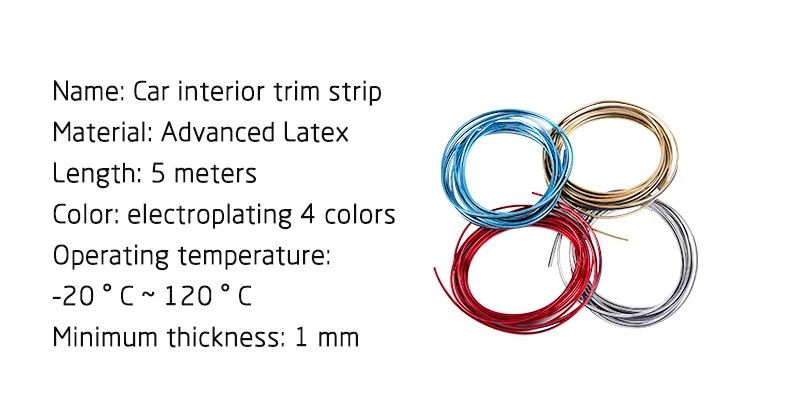 5 м автомобильный Стайлинг, декоративные полосы для интерьера, Формовочная Отделка приборной панели, края двери, наклейки для автомобиля, аксессуары для интерьера автомобиля