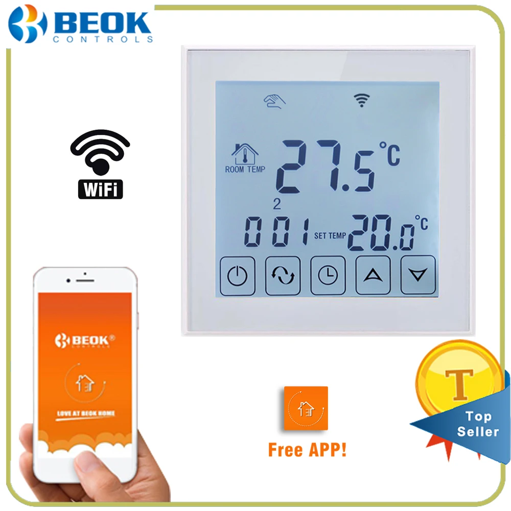Beok TDS23 wifi WP большой сенсорный экран дисплей термостата удаленный регулировка