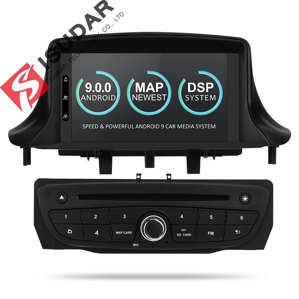 Isudar font b Car b font Multimedia player Two Din Android 9 Automotivo DVD Player For