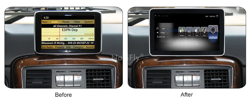 Clearance Navifly Android Quad core 9inch touch screen Car multimedia player for Benz G Class W461 2012-2015 with gps navigator BT 4G wifi 7