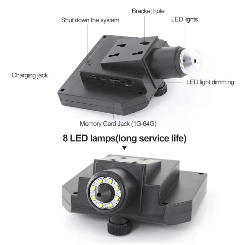  1-600x 3.6MP USB Digital Electronic Microscope Portable 8 LED VGA Microscope With 4.3