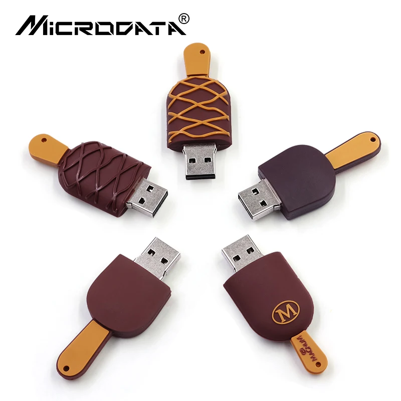 Шоколадный мороженое высокое моделирование usb ручка 128 Гб 64 ГБ 32 ГБ 16 ГБ 8 ГБ 4 ГБ Magnum двойной карамель USB флэш-накопитель карта памяти