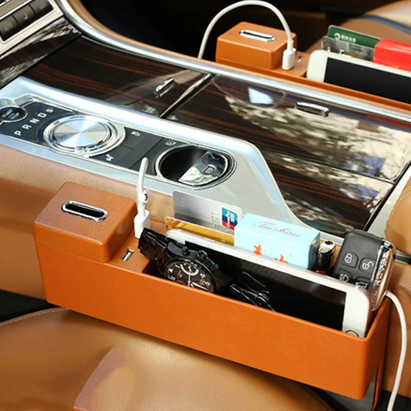 

Multi-functional Car Seat Gap Storage Box 2 USB Wireless Charging For BMW X1 X3 X4 X5 X6 F10 F20 F15 F16 F25 F26 F30 F32 F34 F45