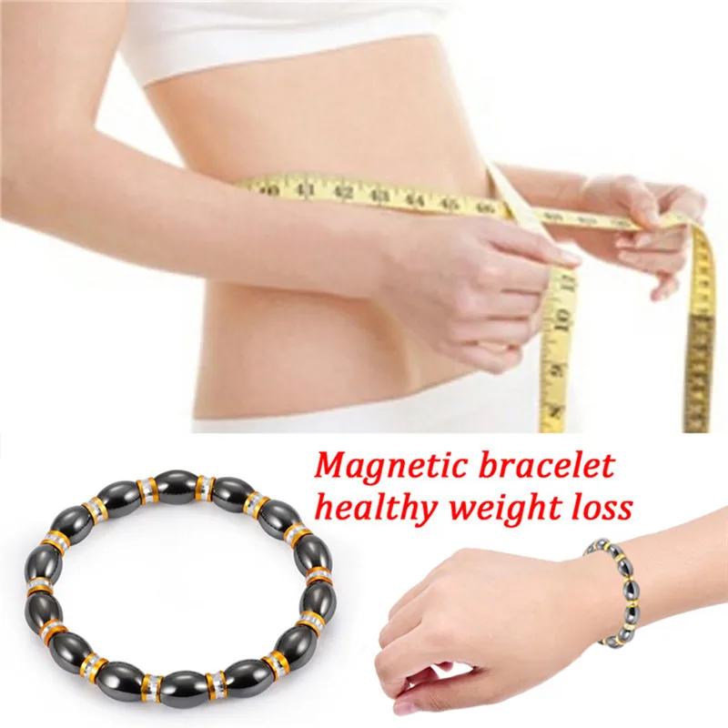 5.8cm Magnetic Hematite Round Beads Stretch Bracelet For Men Women Anti-Fatigue Health Care Energy  Jewelry Face Lift Tools