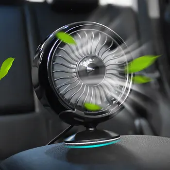 

Portable Cooling Car USB Mini Fan Truck Cooling Multifunctional 360 Degree Rotating Dashboard Light Cooling Fan Air Conditioner