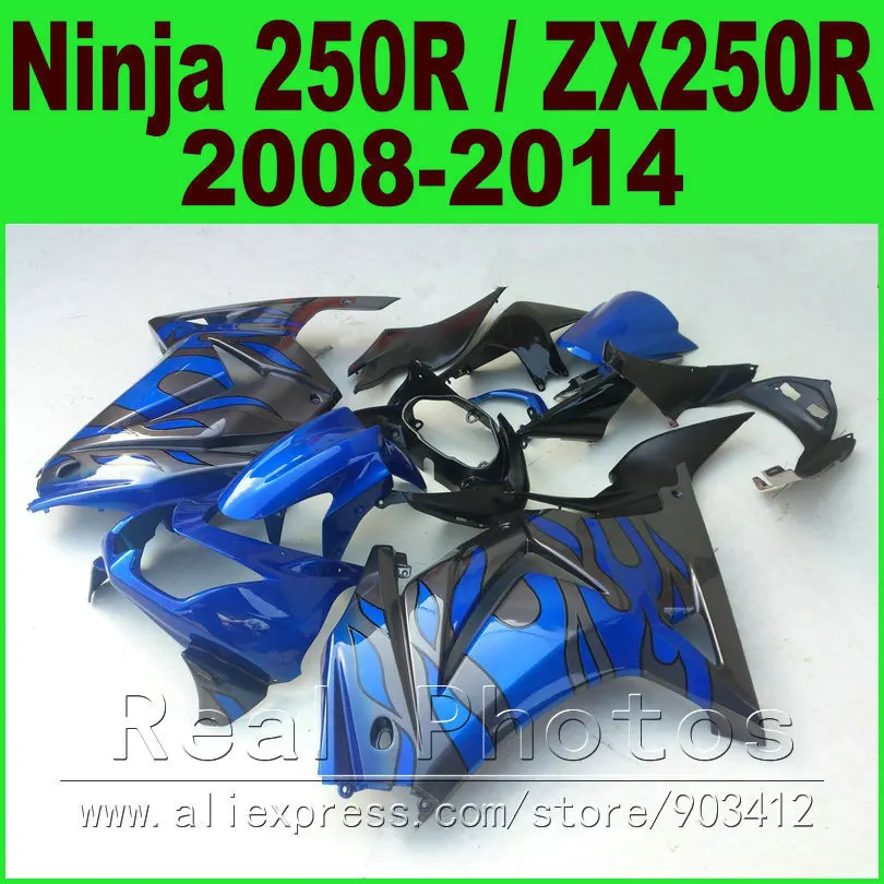 

Blue gray Kawasaki Ninja 250r Fairings EX250 2008 - 2014 year model ZX 250 08 09 10 11 12 13 14 fairing kits parts R9L8