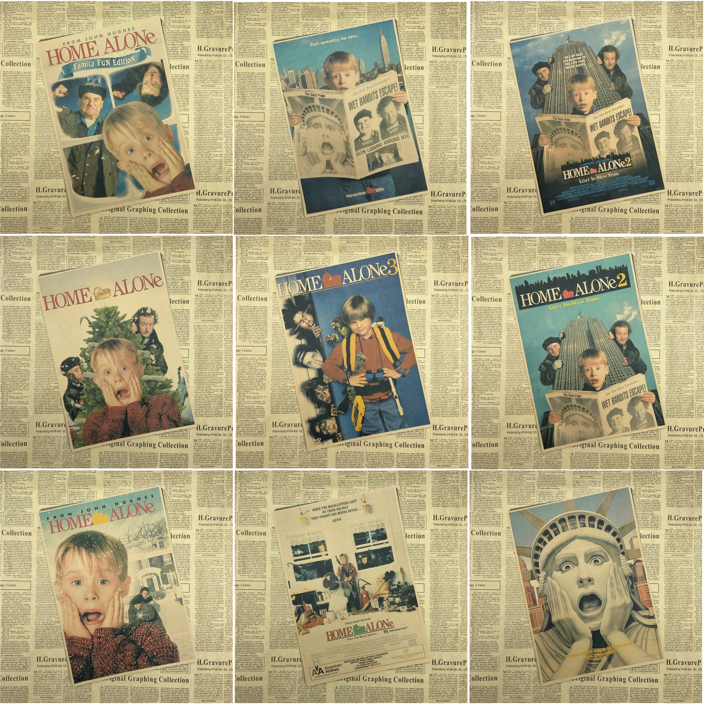 Home alone Movie Poster creative personality Retro Modern fashion