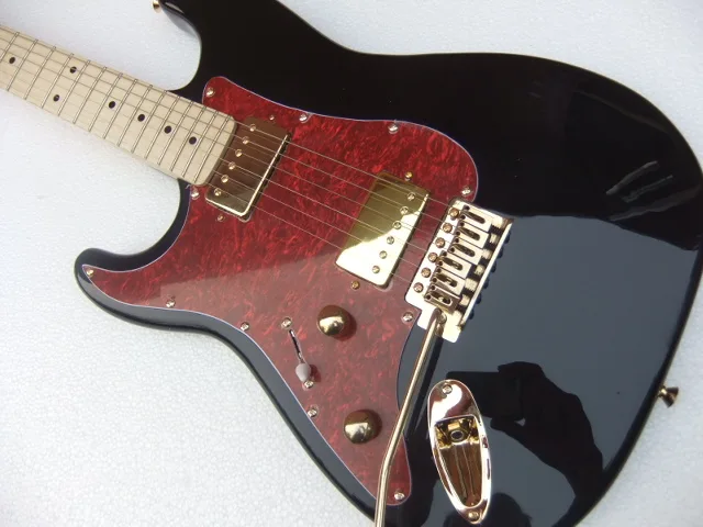 Wholesale New Left Handed STR Electric Guitar 3 Pickups In Black 101008