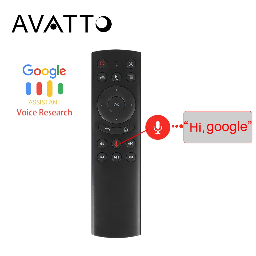 Беспроводная воздушная мышь AVATTO 2 4G с голосовым управлением Универсальный ИК