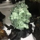 

3.9kg natural green ghost clear Quartz Crystal Cluster beautiful green ghost clear crystal healing cluster Specimen YL-J0715