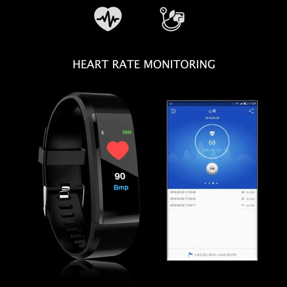 smart band Android I0S waterproof Fitness tracker bracelet blood pressure measurement activity tracker pressure pedometer gps