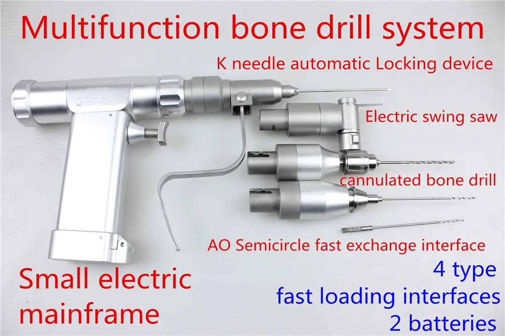Медицинский ортопедический инструмент для маленьких животных, многофункциональное канюлированное сверло для кости, электрическая свинг-пила, полый K игла, интерфейс AO