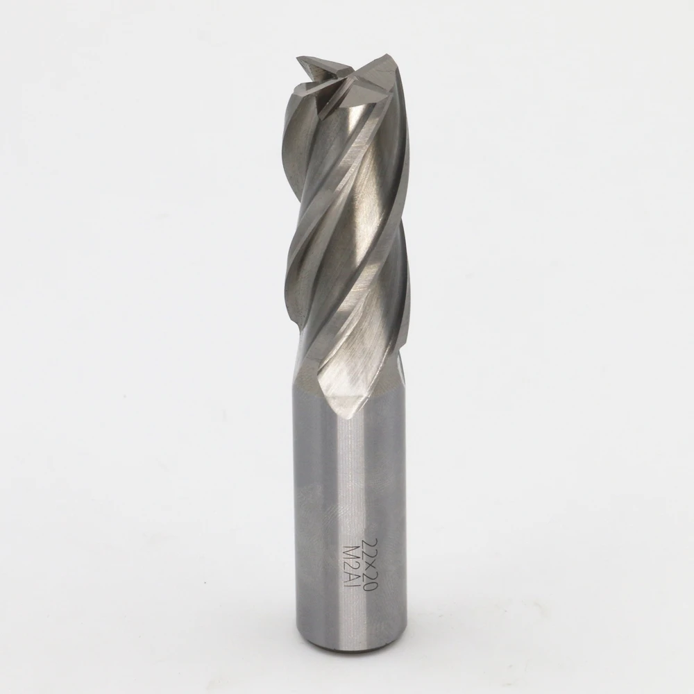 

New 4Flutes 4F22*20*50*110mm M2AI Dia 22mm End Mill Router Bit Milling Cutter Machine CNC Drill Tool Super-Hard High Speed Steel
