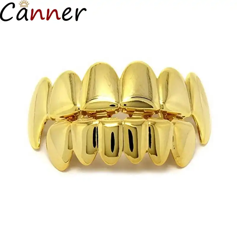 CANNER хип-хоп ЗУБЫ Grillz верхней нижней формы комплект зуб кепки для женщин и мужчин гриль Панк зубы Grillz вставные зубы ювелирные изделия для тел...