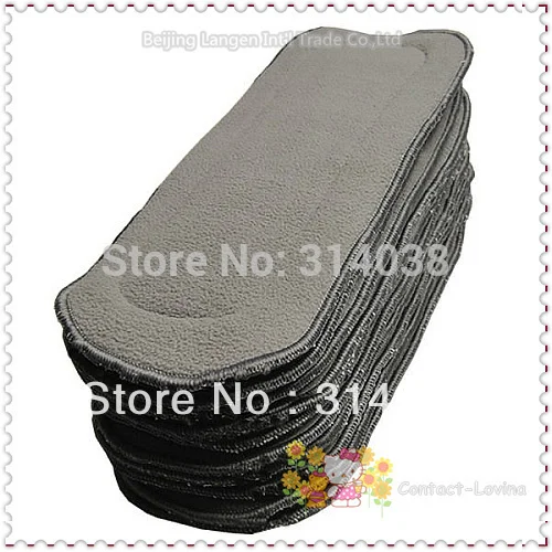 

Free shiping Bamboo charcoal insert 5 layers for baby diaper