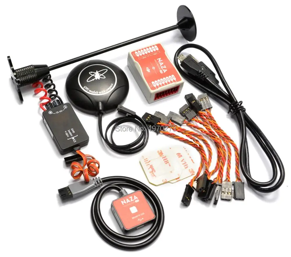 

Naza M Lite Flight Control Controller w/ PMU Power Module & LED & Cables + M8M GPS for FPV RC Quadcopter Multirotor