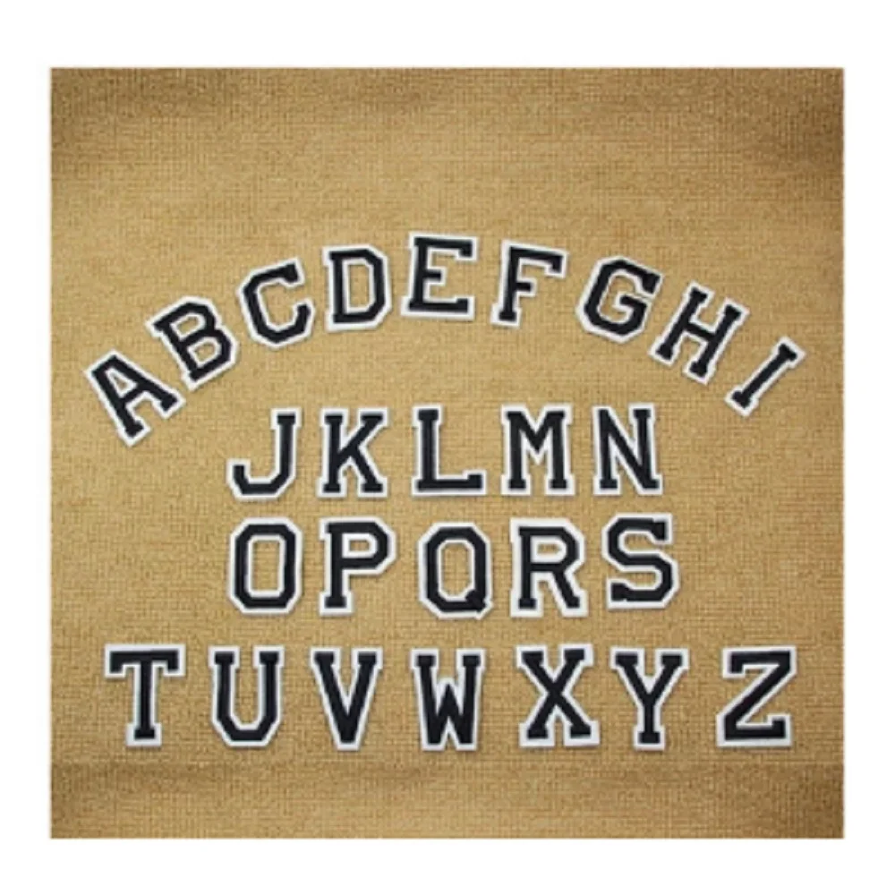 26Pcs Mixed 26 English letters Patches For Clothing Iron On Embroidered