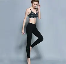 2017 New Women Yoga Sets Fitness Bra+Pants Leggings Set Gym Workout Sexy Sports Wear Letter Printing Running Clothing