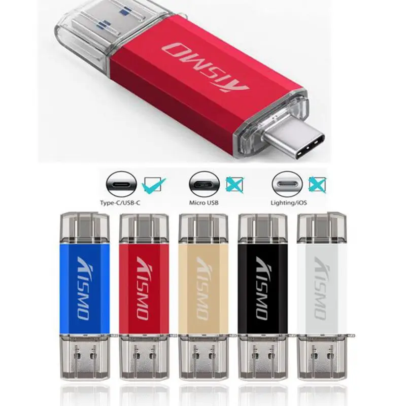 Kismo USB 3,0 Тип-c флеш-накопитель 8 Гб оперативной памяти, 16 Гб встроенной памяти, 32 ГБ, 64 ГБ, Тип-c USB флеш-накопитель USB 3,0 Тип-C USB флэш-накопитель для samsung S8 S9 huawei p10 20