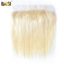 BAISI Hair Brazilian Remy Hair 613 Blonde Colored Lace Frontal Pre-Plucked Natural Hairline Human Hair
