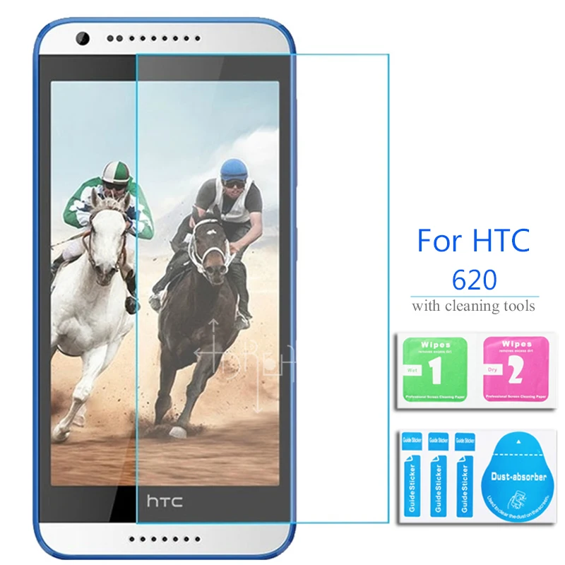 

For HTC desire 620 Tempered Glass Screen Protector 2.5 9h Safety Protective Film on 620G D620H 820mini 820 mini D620u Dual Sim