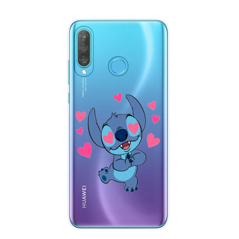 Мультяшный милый Стич Ститч чехол для телефона huawei P30 P20 Lite Pro P10 P9 P8 Lite Мягкий силиконовый чехол из ТПУ