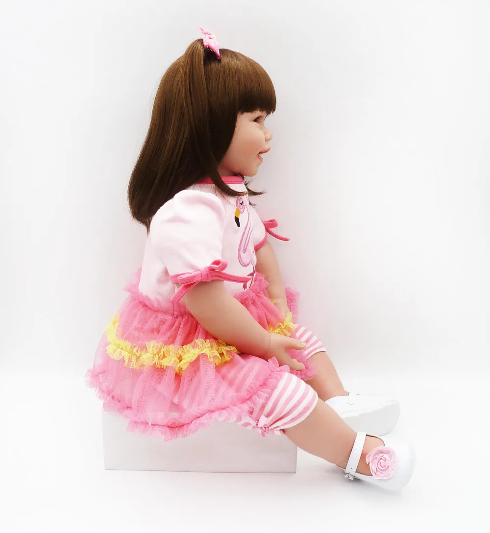 Nueva llegada 61 cm silicona reborn muñeca 24 pulgadas realista bebé niña muñecas Reborn bebés muñecas de vinilo real para niños Juguetes Nueva llegada 61 cm silicona reborn muñeca 24 pulgadas realista bebé niña muñecas Reborn bebés muñecas de vinilo real para niños Juguetes