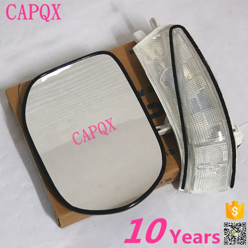 CAPQX Clear Rear View Mirrors Glass and LED turn signal for HONDA CIVIC