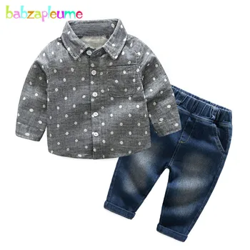 

2PCS/3-24Months/Spring Autumn Newborn Clothing Set Fashion 100% Cotton Infant Shirt+Jeans Baby Boys Clothes For Kids Suit BC1440