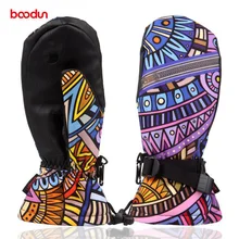 Зимние лыжные перчатки Boodun для женщин, водонепроницаемые, теплые, утолщенные, спортивные, для альпинизма, снегохода, езды на мотоцикле, ciclismo Gantes