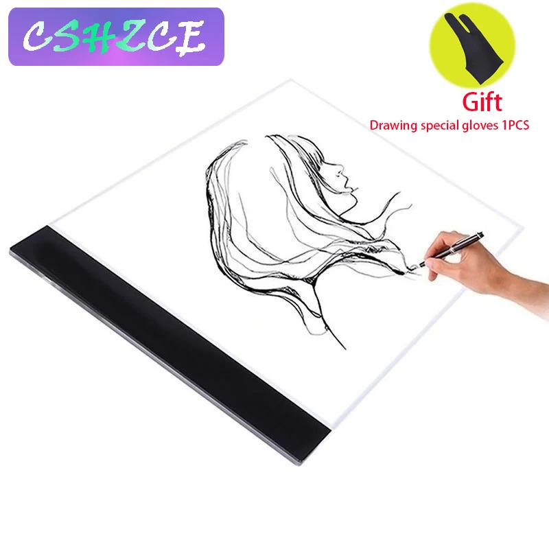 

A4 Light Box LED Tracing Light Pad Dimming Drawing Eye-protecting Pad Ultra-thin Tracing Copy Pad Board Sketch