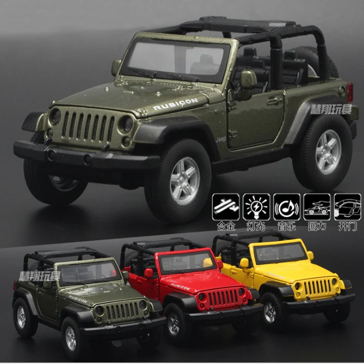 Новинка 1:32 Jeep Wrangler Rubicon SUV литая модель игрушечного автомобиля, модель автомобиля, металлическая модель эвакуатора, коллекция автомобилей, подарок для детей