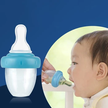 

Baby Nipple 15ML Liquid Medicine Utensil Baby Bottle Blue Silicone Simulation Pacifier Kids Care Products A039-30