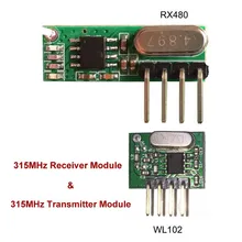 315mhz rf Transmitter and Receiver superheterodyne UHF ASK remote control Module Kit small size low power For Arduino/ARM/MCU