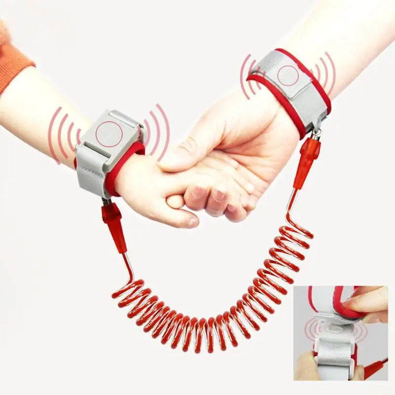 

2m Child Safety Harness Leash Induction Lock Anti Lost Wrist Link Rope Wrist Band Kids Walking Hand Belt Harness Leash Baby Care