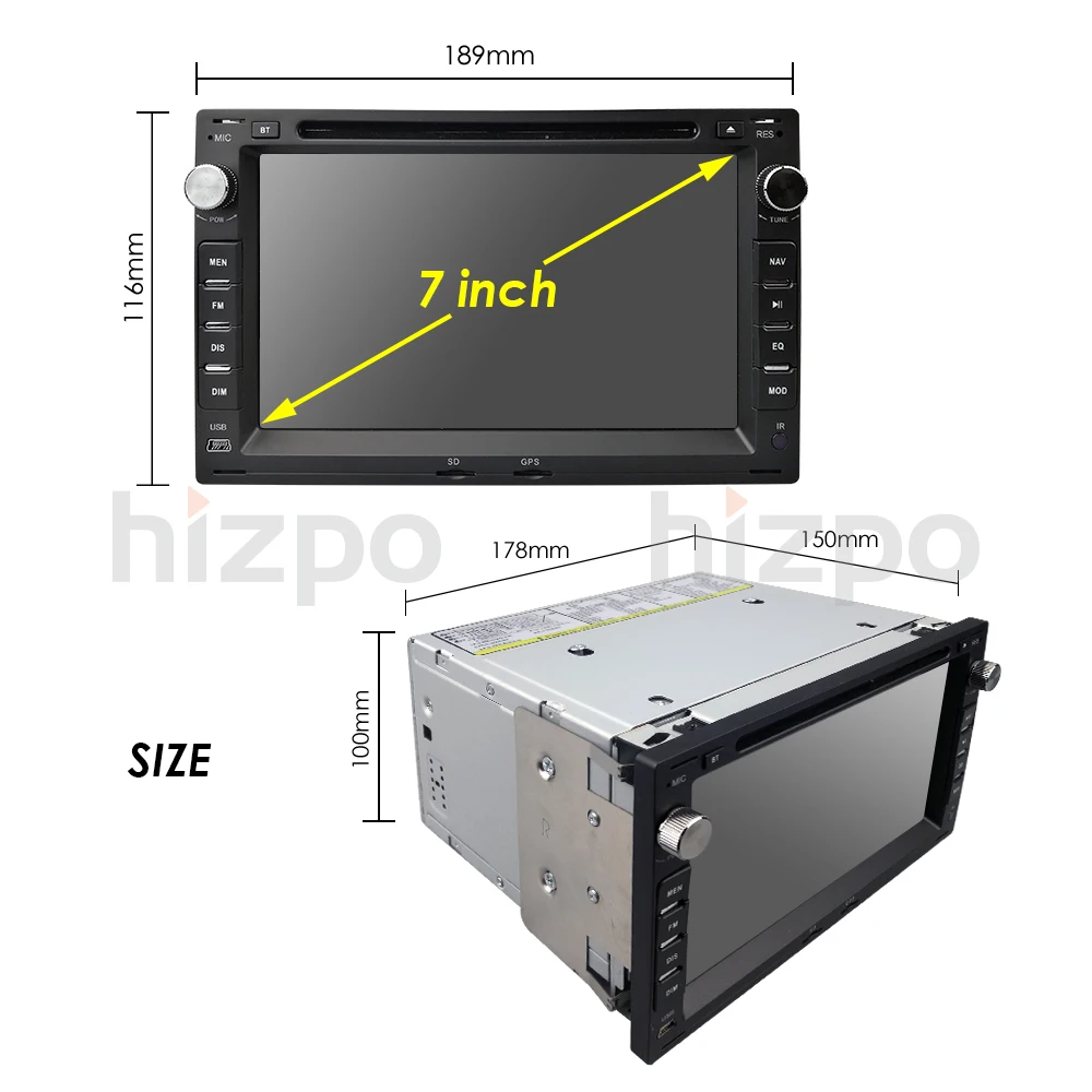 Sale Free shipping 7inch 2din Car DVD player GPS Radio For Old VW PASSAT B5 B6 Transporter T4/T5 Bora Passat Mk5 Golf Mk4 Polo Jetta 27