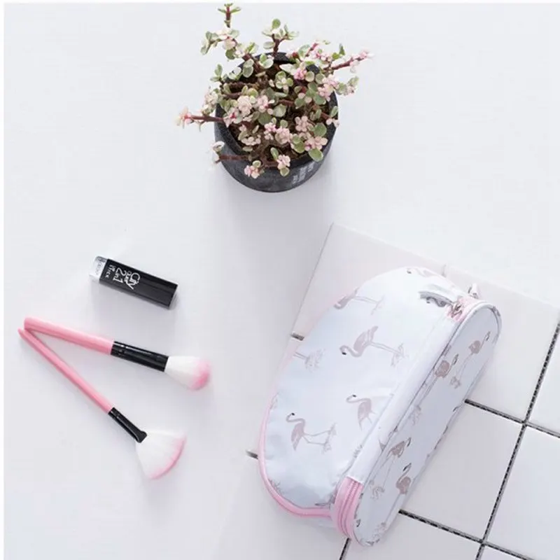 1PCs Portable Cosmetics Storage Bags Case With Zipper Large Capacity Double Layer Makeup Orgnizer For Travel Handbag Container