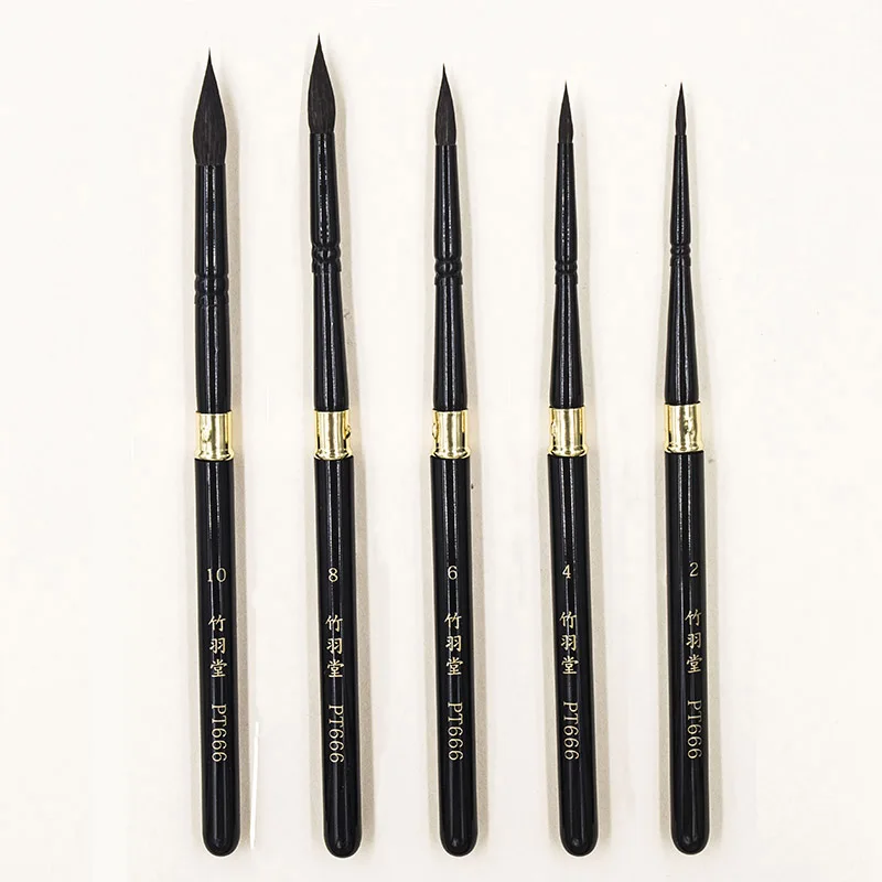 Fácil de Transportar para o Esboço Pincel de Aquarela Caneta Viagem Viagem Escova Esquilo Cabelo Pt666 Portátil Cobre Tampa Paingting Zytang 8 escova da arte