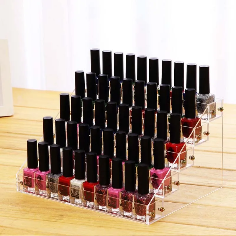 Plastic Acrylic 5 Layers Nail Polish Rack Storage Display Shelf Make Up Tool Nail Polish