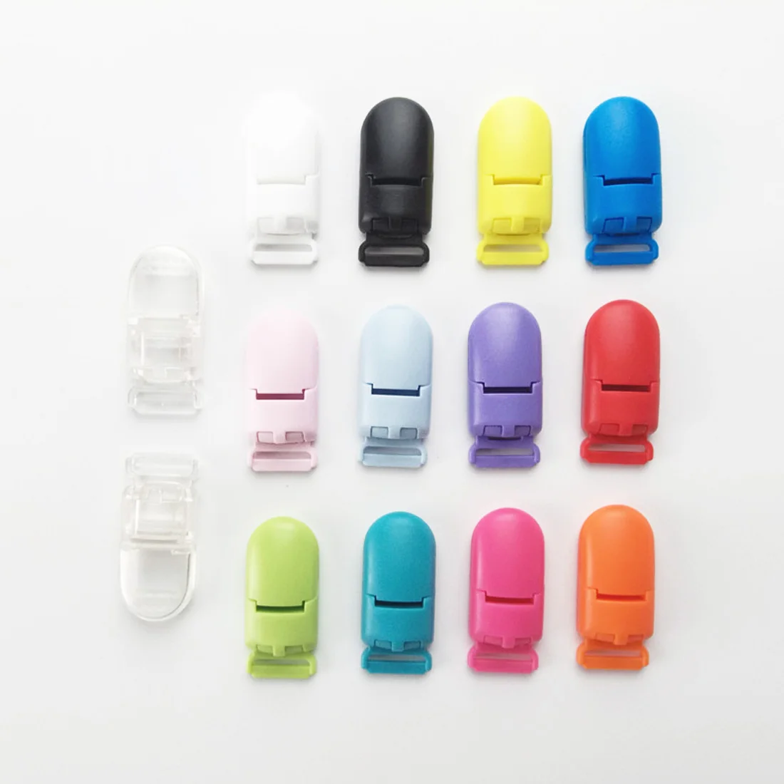 

10 pcs Plastic Baby Pacifier Clips Transparent Pacifier Clips Soother Holder For Baby Pacifier Nipples Holder